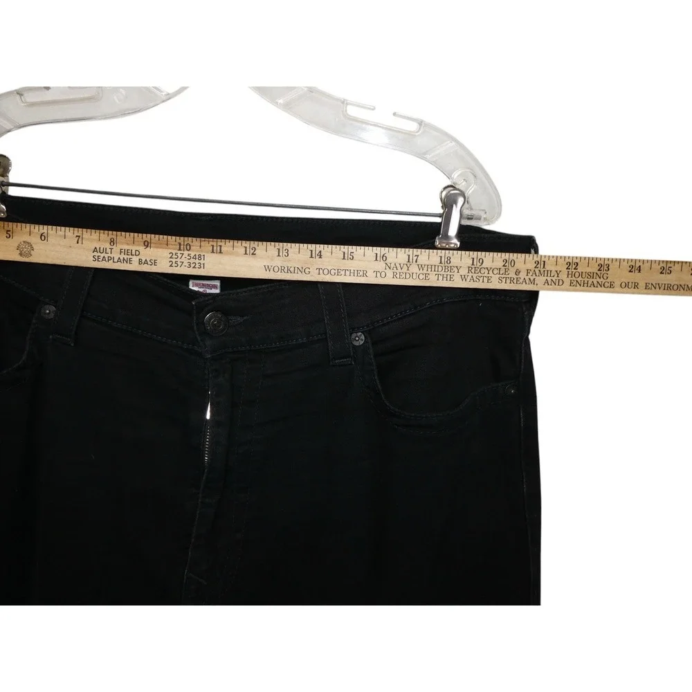 True Religion Jeans Mens Size 38x28 Black Ricky Slim‎ Drop Rise Stretch Denim